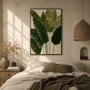 "Verdant Echoes" – Modern Tropical Green Leaf Textured Acrylic Painting