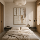 "Timeless Sanctuary" – Wabi-Sabi Off-White Textured Abstract Relief Painting