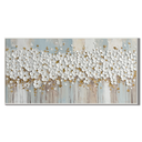 "Serene Sculptor's Petals" – Contemporary Monochrome 3D Textured Floral Art