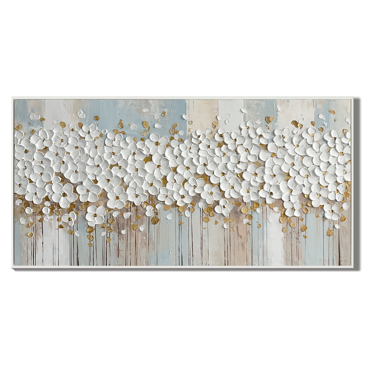 "Serene Sculptor's Petals" – Contemporary Monochrome 3D Textured Floral Art