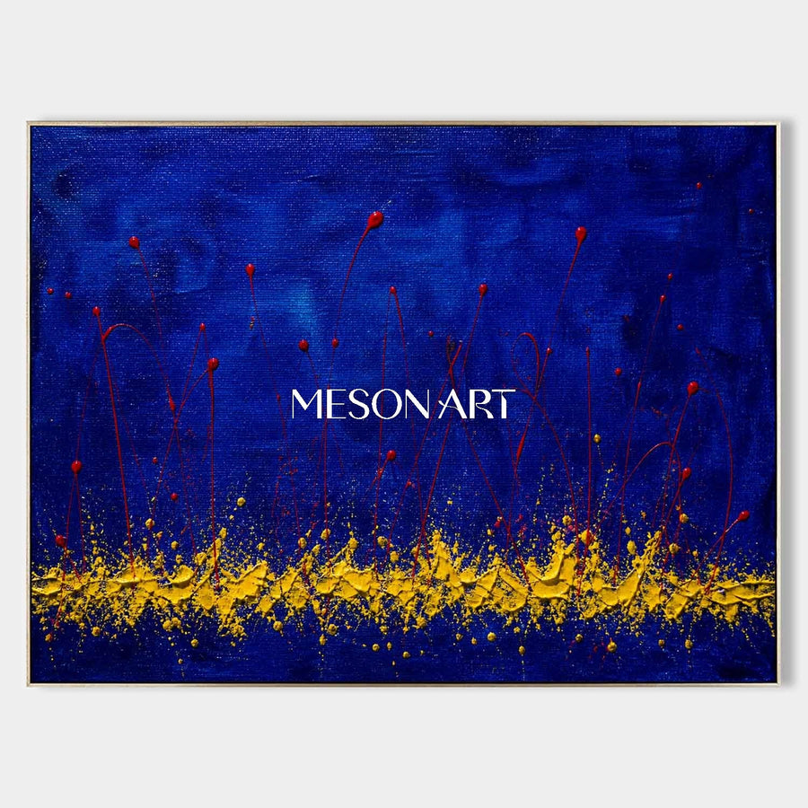 Crimson Sparks on Azure #AEA079