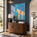 "High Desert Jubilee" – Contemporary Folk Art Whimsical Cowboy Painting