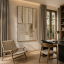 "Timeless Sanctuary" – Wabi-Sabi Off-White Textured Abstract Relief Painting