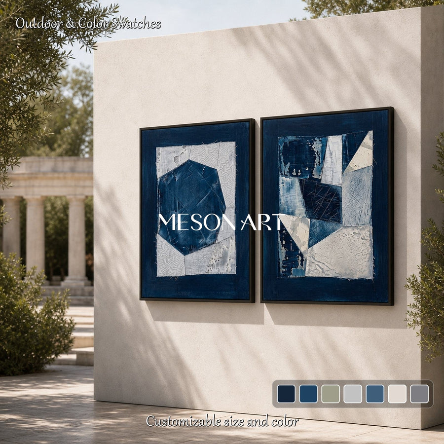 Azure Geometric Echoes #TX683