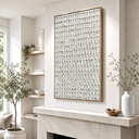 "Serene Scales" – Wabi Sabi White Textured Pattern Painting