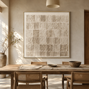 "Textured Archives" – Wabi Sabi White Relief Abstract Painting