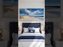 “Coastal Serenity” – Blue Sky Beach Landscape Oil Painting